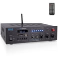 thumbnail image 1 of Amplificador de karaoke PYLE PFA600BU 300 W Bluetooth con 2 entradas de micrófono, 1 of 7
