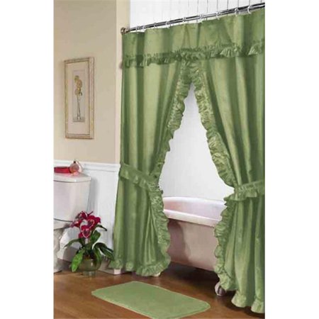 Fscd L 42 72 X 72 In Lauren Double Swag Shower Curtain 44 Sage