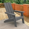 thumbnail image 2 of CHYVARY 2 Peaks Outdoor Patio Adirondack Chairs Plastic Weather-Resistant Fire Pit Recliner,Gray, 2 of 8