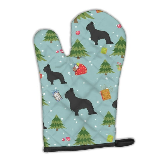 Christmas Briard Oven Mitt