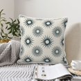 thumbnail image 3 of DouZhe Velvet Decorative Throw Pillow Covers Set of 2, Soft Square Cushion Cover with Invisible Zipper Geometric Digital Floral Blue Printing, 20"x20", 3 of 6