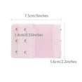 thumbnail image 3 of INSPIRE CHIC Women's 2 Pcs Stretchy Bra Extenders, 2x2/2x3/2x4 Hooks Elastic Back Bra Extension Strap Bra Band Pink 2 Rows 3 Hooks, 3 of 6