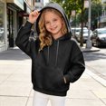 thumbnail image 2 of xaweyi Toddler GirlsSolid Color Cotton Pullover Hooded Sweatshirts Long Sleeve Casual Tops Fit Size 2-3 Years, 2 of 6