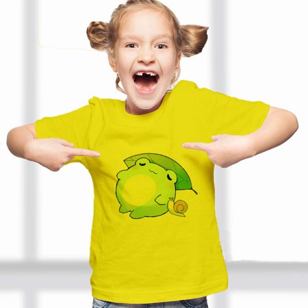 

Lilgiuy Little Kids Print Tops Summer Clothes Animal Cartoon Short Sleeve T-shirt