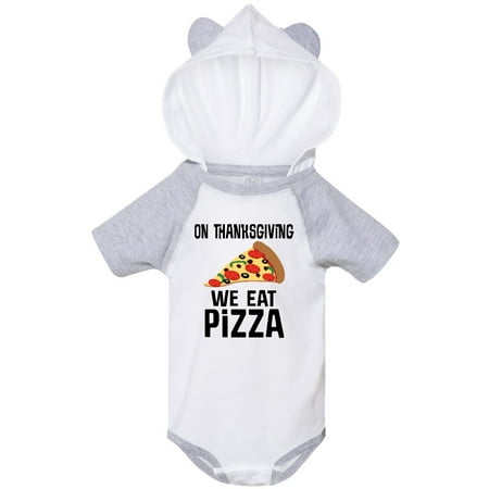 

Inktastic Thanksgiving Eat Pizza Funny Gift Baby Boy or Baby Girl Bodysuit