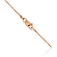 thumbnail image 2 of 14K Solid Rose Pink Gold 1mm Box Link Chain Necklace, 2 of 4