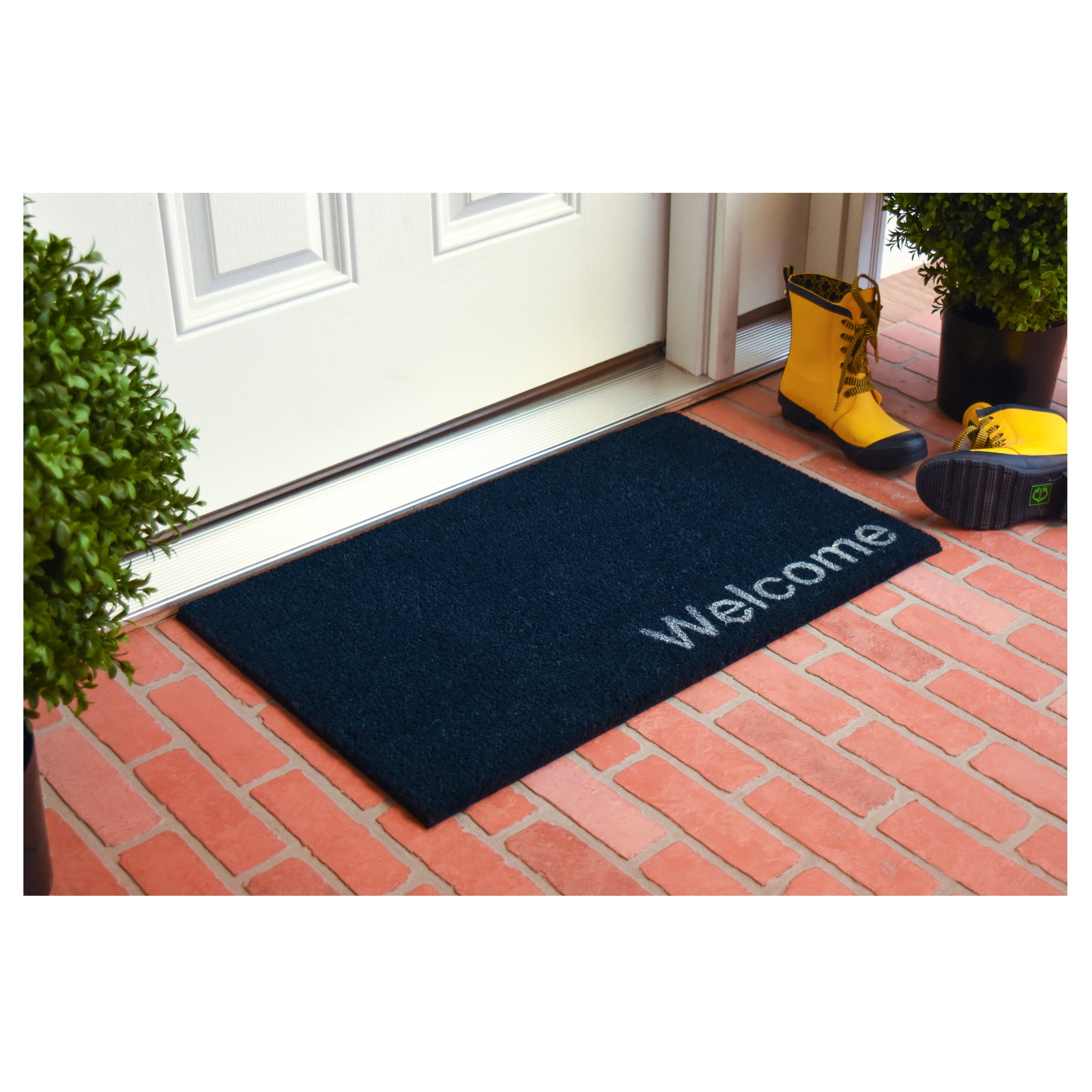 Collins Blue Pastel Welcome Doormat, 24" x 36"