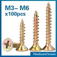 thumbnail image 2 of 100pcs/lot M3 M3.5 M5 M6 Zinc Coated Cross Recessed Countersunk fibreboard Chipboard Flat Head Sell Tapping Wood Screw, 2 of 4