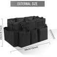 thumbnail image 5 of SUMMIT Wearable Cleaning Caddy Organizer with Handle & Shoulder Straps for Housekeepers, Under Sink & Car Cleaning Tool Organizer Bag with 4 Foldable Dividers (Black), 5 of 14