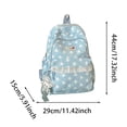 thumbnail image 3 of UJNDER Star Pattern Large Capacity Backpack for Travel and Casual Use Lightweight Daypack with Low Saturation Design for Daily Commute Backpack for School,02_Light Gray,Large, 3 of 4