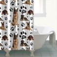 thumbnail image 4 of German Shepherd Dog and Footprint Shower Curtain 84"x72" ,Bathroom Decorative Shower Curtains Set with 12 Hooks,Modern Waterproof Washable Shower Curtain, 4 of 6
