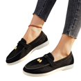 thumbnail image 7 of Domzle Faux Suede Slip-on Casual Loafers for Women | Memory Foam Insole Lightweight Womens Loafers - Non-Slip Comfortable Casual Footwear - Comfortable Loafers Women Black, 7 of 7