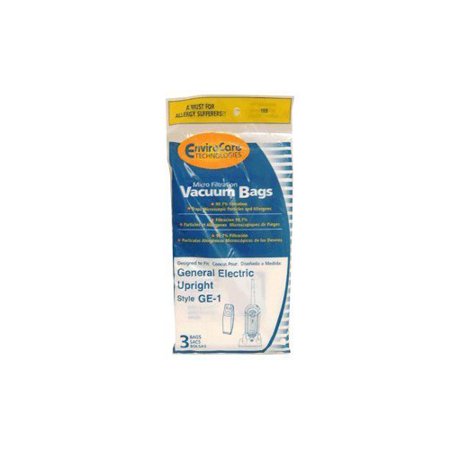 GE/Wal-Mart GE-1 Upright Vacuum Cleaner Bags - Generic - 3 pack