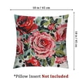 thumbnail image 4 of Fenyluxe Pink Red Rose Pillow Cover Retro Black Grey Leaves Garden Plants Decorative Pillow Cover Double Sides Print Modern Boho Polka Dot Throw Pillow Cover for Living Room Couch,Single Pack White, 4 of 7