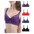 thumbnail image 4 of Homgeek Women Lace Bra with Underwire Thin Padded Plus Size Bras, 4 of 5