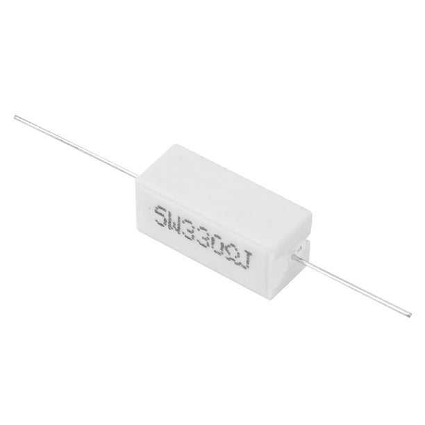 Resistencias De Cemento 10W 4 Ohmios - 5 Piezas Blancas Con Cable Axial | Para Electrónica, Audio, LED Y Reparaciones