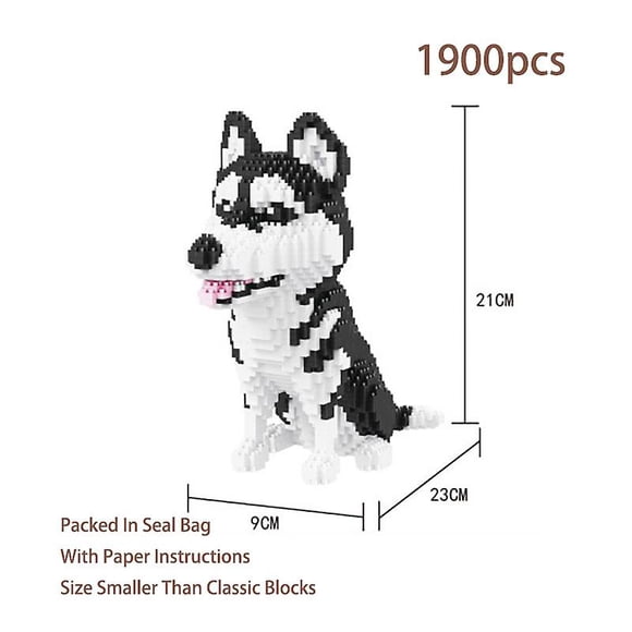 New Micro Child Build Blocks Animals Pet Dogs Model Diamond Bricks Blocos Kids Toys Cartoon Retriever Puppy Birthday Xmas Gift