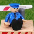 thumbnail image 2 of 1pc Wooden Traffic Roadblock Railing Toy Movable Traffic Barrier Imitating Traffic Police Working Scene Toy Solid Beech Model Toy with a Simulation Traffic Police Doll, 2 of 8