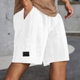 thumbnail image 2 of FINALGANG Mens Solid Color Casual Textured Knit Shorts With Elastic Waist Drawstring Loose Fit Lightweight Shorts For Daily Streetwear Summer Activities Soft Shorts, 2 of 5