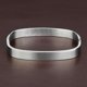 thumbnail image 5 of Regalo de los amantes del brazalete de la abierta del brazalete de las parejas de la cuadrada del acero inoxidable Plata 8mm Sunnimix Brazalete de acero inoxidable para pareja, 5 of 8