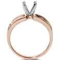 thumbnail image 3 of Pompeii 14K Rose Gold Ring Modern Engagement Ring Setting Split Shank Semi Mount (,), 3 of 3