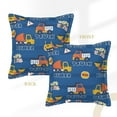 thumbnail image 3 of Bingfone Decorative Pillow Covers 16"X16" Construction Vehicles Couch Pillow Cases Modern Farmhouse Covers For Couch Sofa Bed, 3 of 9
