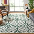 thumbnail image 2 of SAFAVIEH Capri Proinsias Leaves Wool Area Rug, Dark Green/Ivory, 7' x 7' Square, 2 of 7