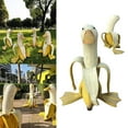GUSTVE Banana Duck Statue Funny Cute Peeled Banana Duck Cute Decorative