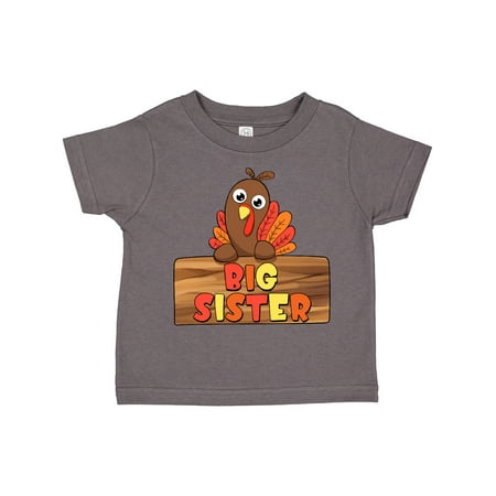 

Inktastic Big Sister Cute Baby Turkey Gift Toddler Toddler Girl T-Shirt