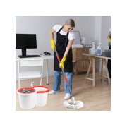 Spin Mop And Bucket With Wringer Set, 360° Mop And Bucket System With 3 Microfiber Mop Refills And 61" Extended Handle For Floor Cleaning
