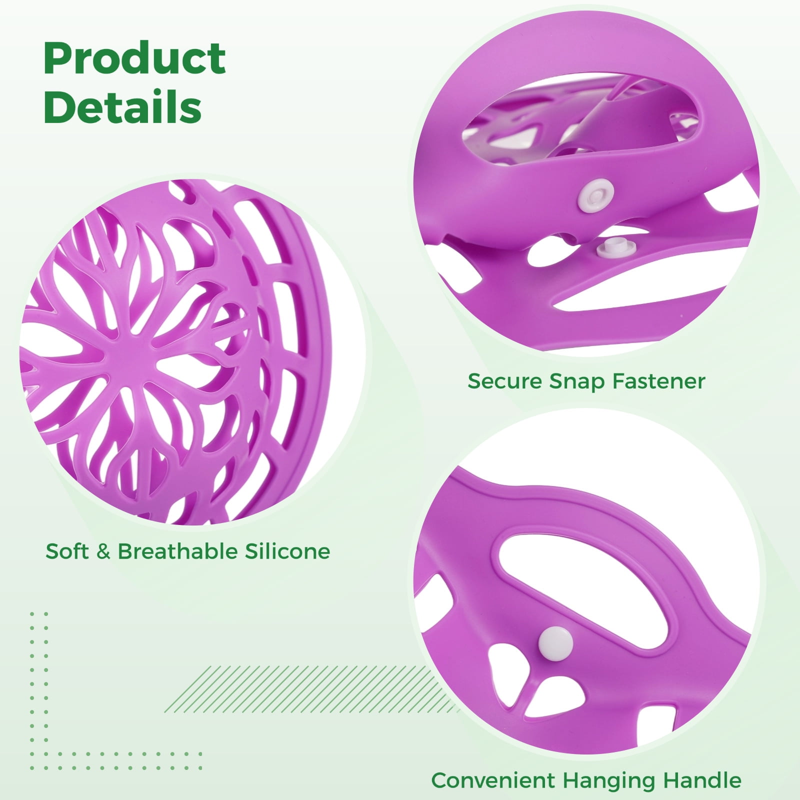3 Pcs Bra Washing Bags for Laundry, Silicone Lingerie Bags, Anti-Deformation Bra Protectors, Safe Wash Bags for Delicates, Protect Bras and Underwear in Washer & Dryer