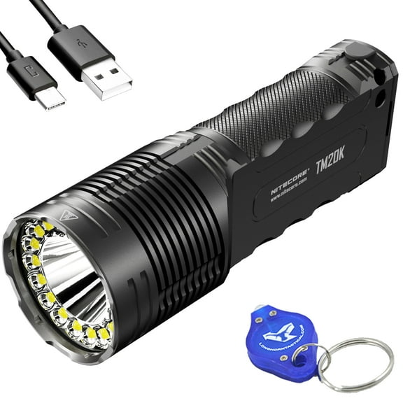 NITECORE TM20K 20,000 Lumen Rechargeable Flashlight with LumenTac Keychain Light