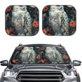 thumbnail image 2 of Yiaed Moon Flower White Owl Print Car Front Windshield Sun Shade,Foldable Anti-UV Car Sunshade for Front Window for Most Vehicles-Large, 2 of 5