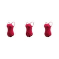 thumbnail image 4 of Minnieouse Traje de baile Leotardo de ballet Traje de baile Resistencia elástica Accesorios profesionales para mujer Ropa de gimnasia Vino rojo Type1 NO1, 4 of 6