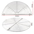 thumbnail image 3 of 12 Inch Foldable Round Cooling Rack Roasting Rack Steamer Grid Baking Tray, 3 of 10