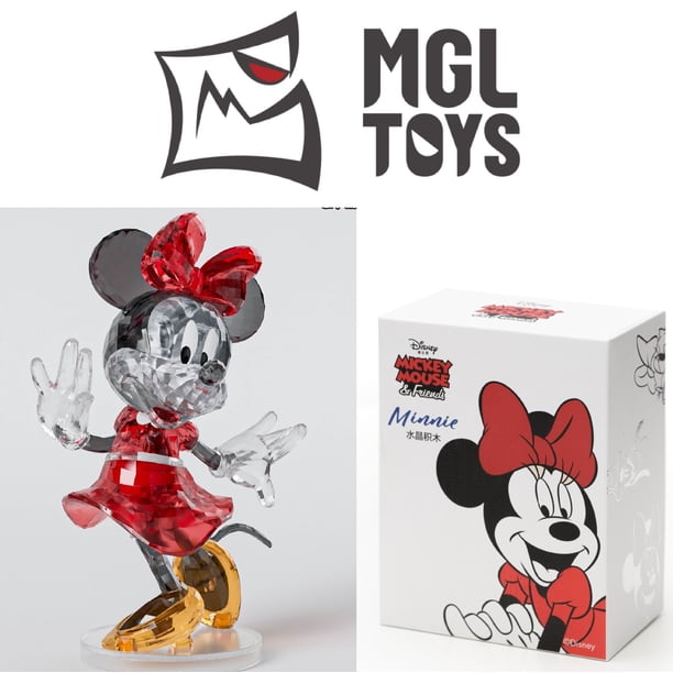 MGL Original Disney Mickey Mouse Donald Duck Minnie Goofy Pluto Daisy crystal Block Figure Collection Model Toysno package Gao Jinjia LED