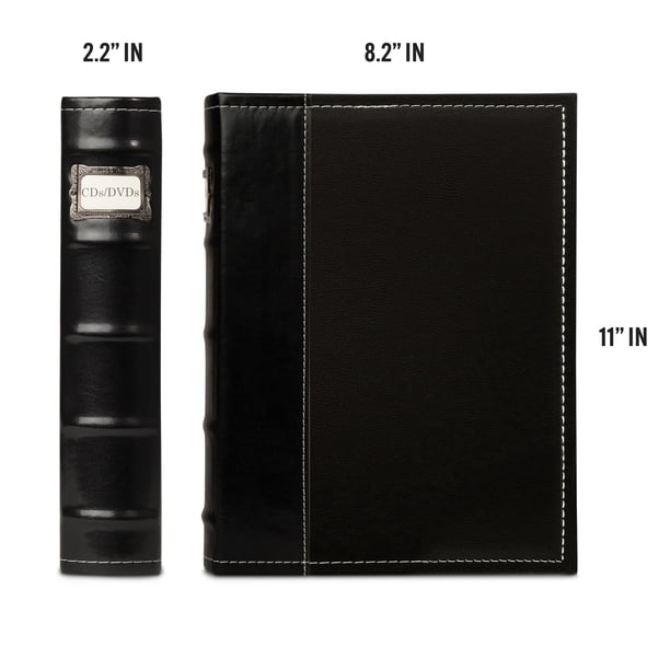 Bellagio-Italia CD/DVD Storage Binder - Black - Leather - 384-Disc