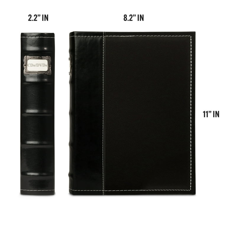 Bellagio-Italia CD/DVD Storage Binder - Black - Leather - 384-Disc