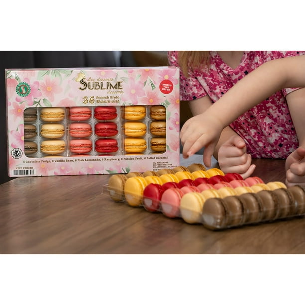 Sublime Desserts Macarons Assorted Flavors, Frozen, 36 ct