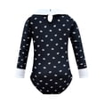 thumbnail image 2 of Girls One-Piece Swimsuits Wednesday Costume Long Sleeve Bathing Suit 4-10 Years, 2 of 7