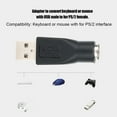 thumbnail image 1 of Adaptador USB Macho A PS/2 Hombra Convertidor para Teclado Ratón Escrititorios Periféricos Interfaz PS/2 Pequeño Portátil Negro 5 Adaptadoras, 1 of 7