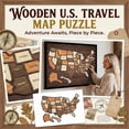 thumbnail image 2 of 3D Wooden USA Wall Map Puzzle, USA Wooden Wall Decor, 11.81in x 9.45in for USA Traveler Gift for Birthdays, Holidays, Classroom Rewards, 2 of 8