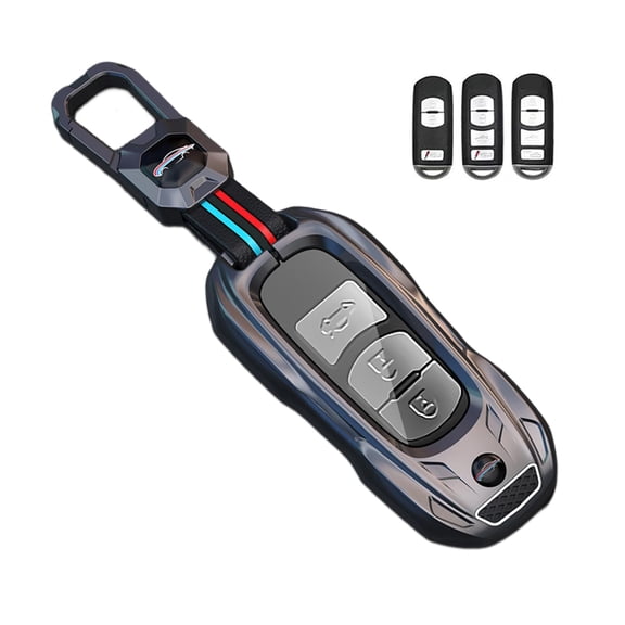 Sports Style Zinc Alloy Key Fob Case Shell Compatible for Mazda 2 3 5 6 8 CX-3 CX-5 CX-7 CX-9 MX5 2/3/4 Buttons