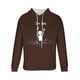 thumbnail image 5 of Dolkfu Sudadera de invierno para hombre con capucha, sudadera casual con estampado y bolsillo tipo canguro, camiseta de estilo callejero para hombre. XXL, 5 of 5