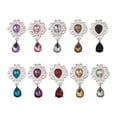 thumbnail image 4 of 10 Unids Colgante DIY Soledad Rhinestone Tear Drop Charms para Pulsera Decoración, 4 of 10