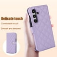 thumbnail image 2 of Case Wallet for Samsung Galaxy A54 5G, [Wristlet & Crossbody Strap] RFID Blocking 5 Card Slots Stand [Shockproof TPU Shell] PU Leather Magnetic Flip Cover Compatible with A54 5G, Purple, 2 of 9