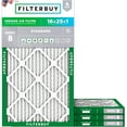 thumbnail image 1 of Filterbuy 16x25x1 MERV 8 (MPR 600) Dust Defense, Pleated HVAC AC Furnace Air Filters (4-Pack), 1 of 8