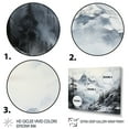 thumbnail image 3 of Designart "Minimalism Winter Mountains Summit painting II" Landscapes Floater Framed Wall Decor, 3 of 7