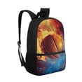thumbnail image 2 of Uorisanigo Backpack Schoolbags for Kids, Soccer Ball Print Large Capacity Casual Basic Bookbag Elementary School Bag Preschool Casual Daypack with Adjustable Padded Straps(17 inch), 2 of 6