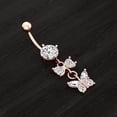thumbnail image 3 of Anneau Papillon en Acier Inoxydable Piercing Bijoux Anneau de Ventre, 3 of 10